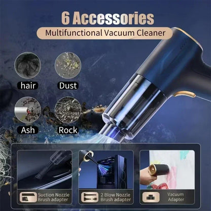 CENRR Pro Mini Cordless Car Vacuum & Air Blower – 98,000PA High-Power Handheld Cleaner